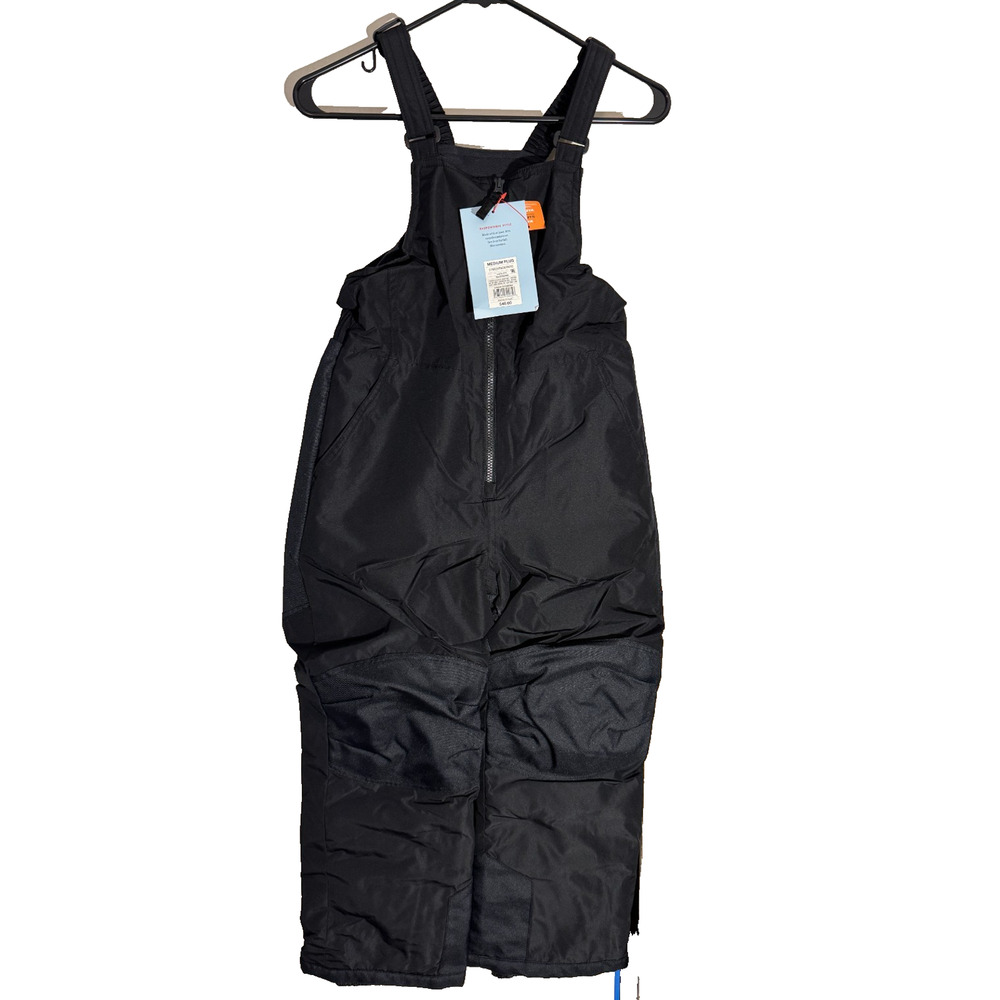 Cat & Jack Kids Snow Bibs 2 Pack Black M Plus Insulated Winter Overalls NWT